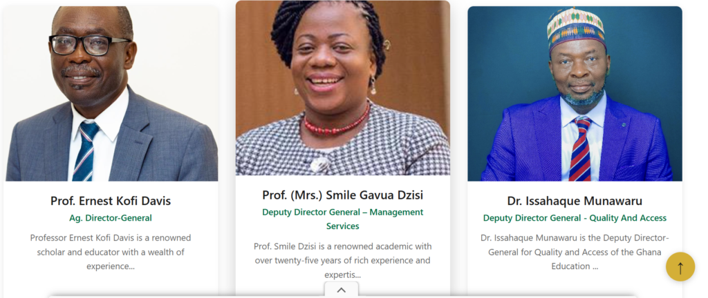 New Ghana Education Service website interface after major redesign, showing improved layout and modern digital features
