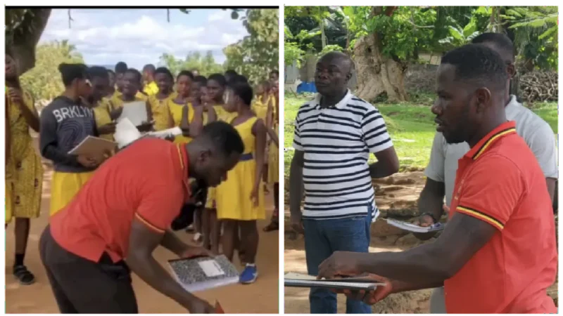 Mr. Akwasi Boakye Donates Exercise Books and Pens to the Sekyere Methodist JHS