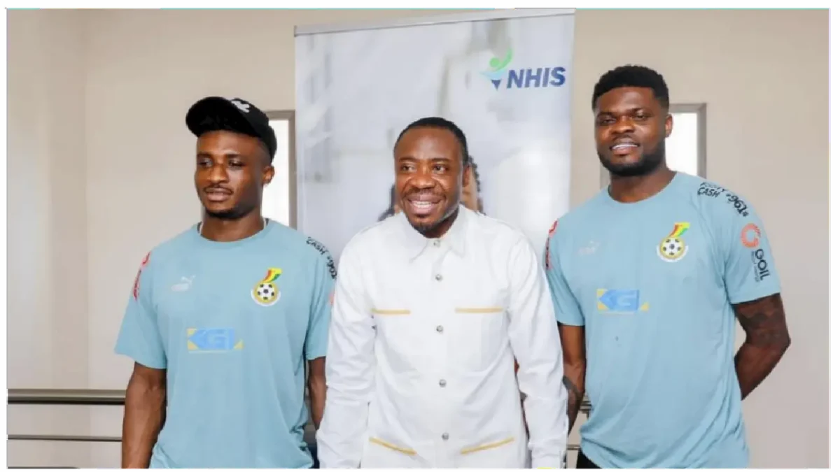 Picture of Dr. Aboagye Dacosta with Black Stars Team