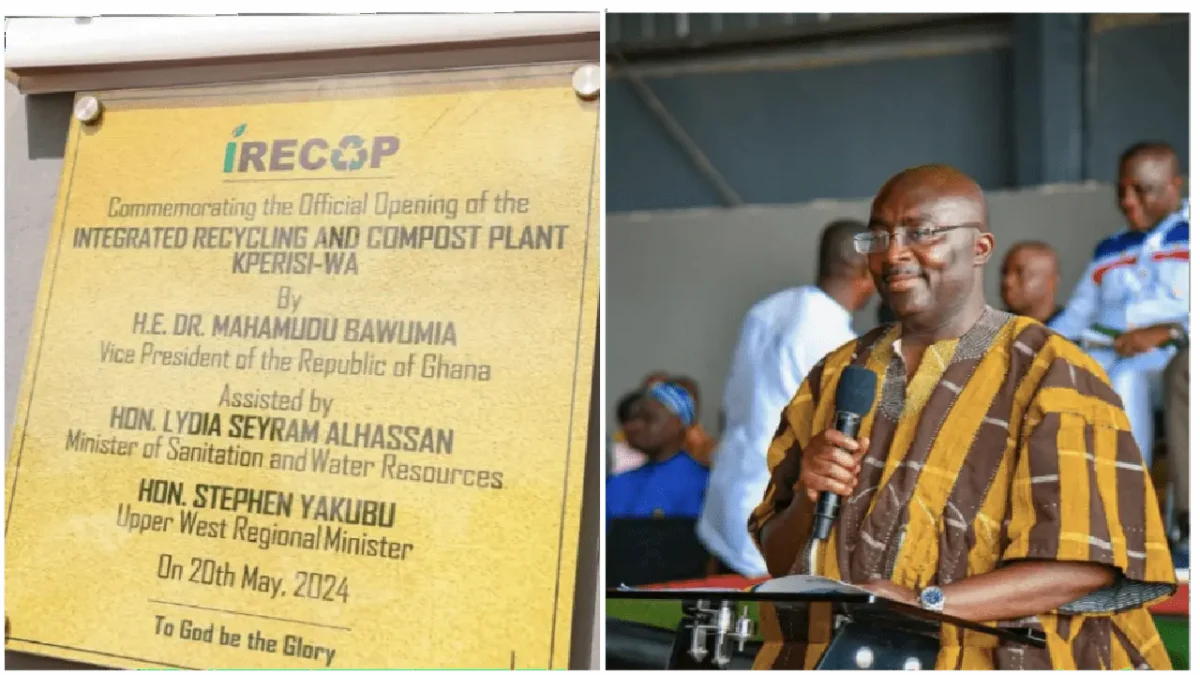 picture of Dr. Bawumia commissioning the IRECOP in Upper West region