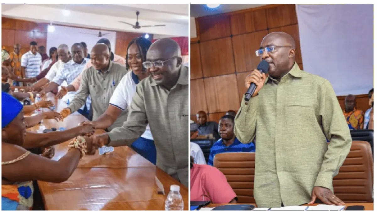 picture of Dr. Mahamudu Bawumia in a meeting with Nananom of Bono region