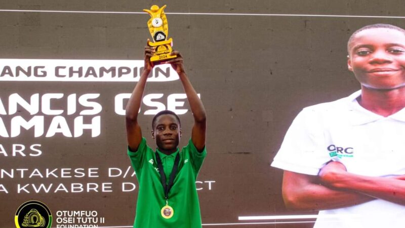 Picture of Francis Osei Boamah as the winner of 2024 OCRC