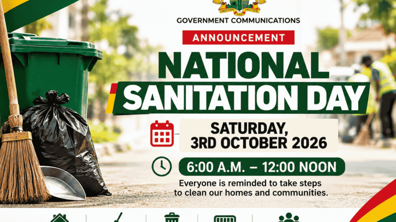 National Sanitation Day Set for October 3