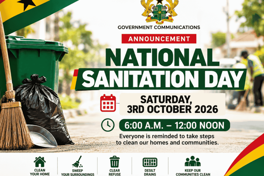 National Sanitation Day Set for October 3
