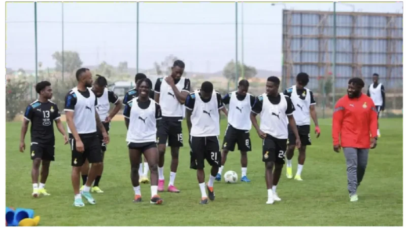 Picture of Ghana Black Stars having training session