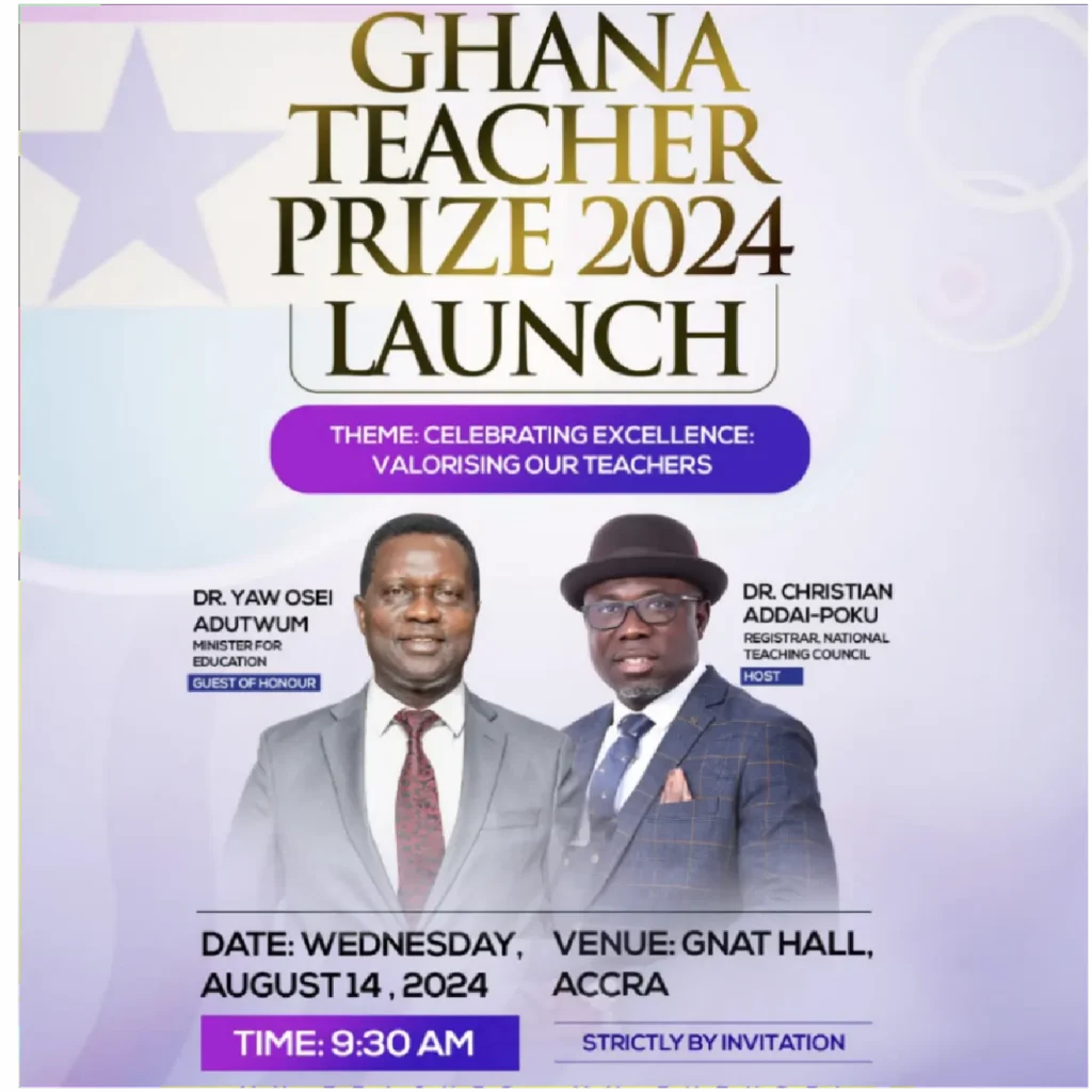 Picture on Venue and Time for Ghana Teacher Prize Launch event