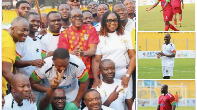 Picture of Ghanaian MPs Match with Ex-Black Stars Players