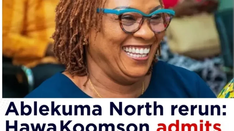 Ablekuma North Re-Run: Hawa Koomson Defends Use of Pepper Spray at Polling Centre
