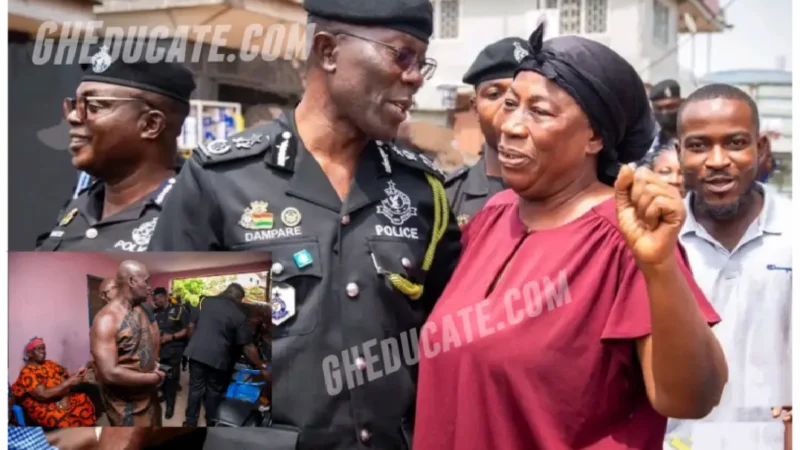  Just In: IGP Dr.George Akuffo Dampare And Kotoko IMC visit Nana Pooley’s  family