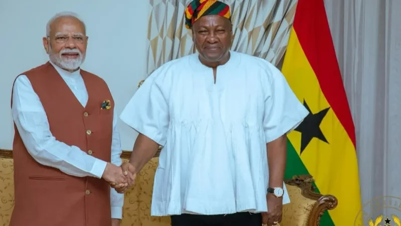 Ghana Welcomes Indian Prime Minister,  Narendra Modi in a Historic Visit