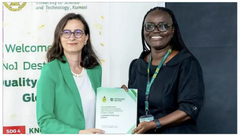 Picture of KNUST signing MoU with University of Lille in France