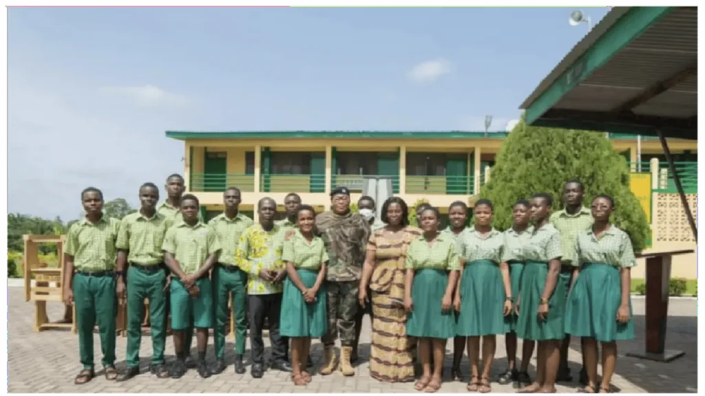 picture of Click Lieutenant colonel Justina frimpong with Ghana Senior High School Management