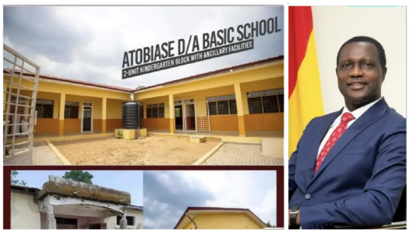Picture on newly constructed and renovated Basic Schools in Ghana