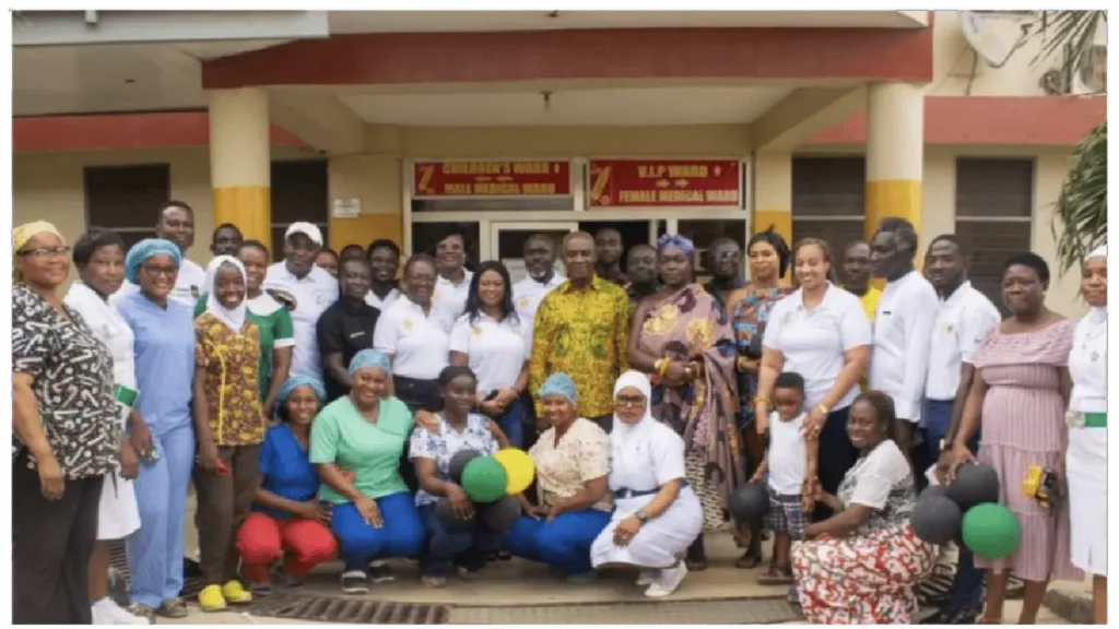 picture of Otumfuo Osei Tutu II Foundation with Mahyia health workers