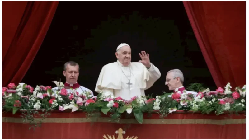 image of Pope Francis at Easter Mass