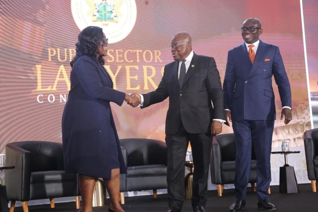 Picture of President Akufo-Addo addressing Ghanaian Lawyers