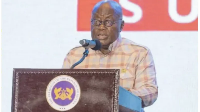 Picture of President Akufo-Addo at the Ghana Report Summit