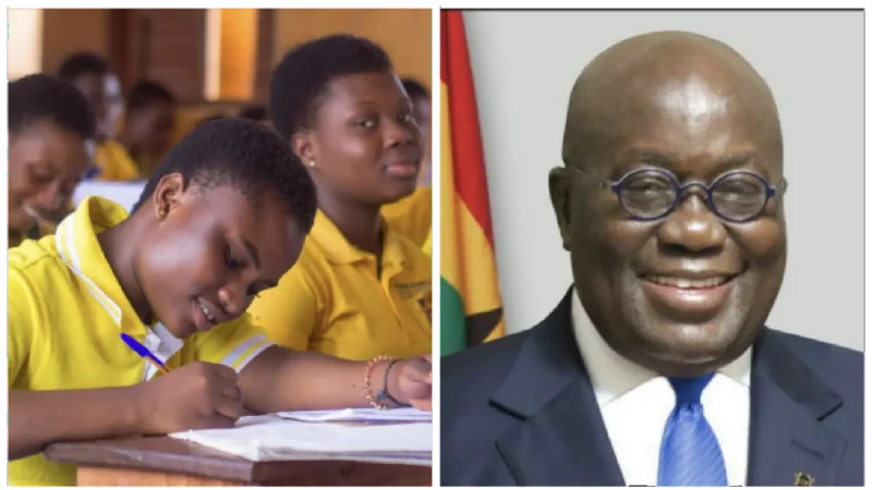 Picture of Akufo-Addo's message to BECE candidates