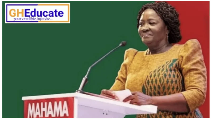 picture of Professor Jane Naana Opoku-Agyemang official out-door as running mate for John Mahama