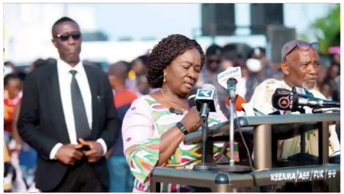 Picture of Professor Jane Naana Opoku-Agyemang at Bakatue festival at Elmina