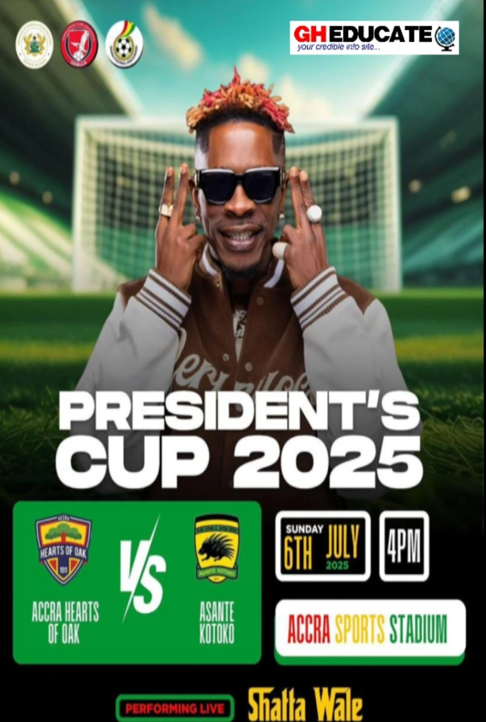 SHATTA WALE PERFORMS AT PRESIDENT CUP CLASH 2025