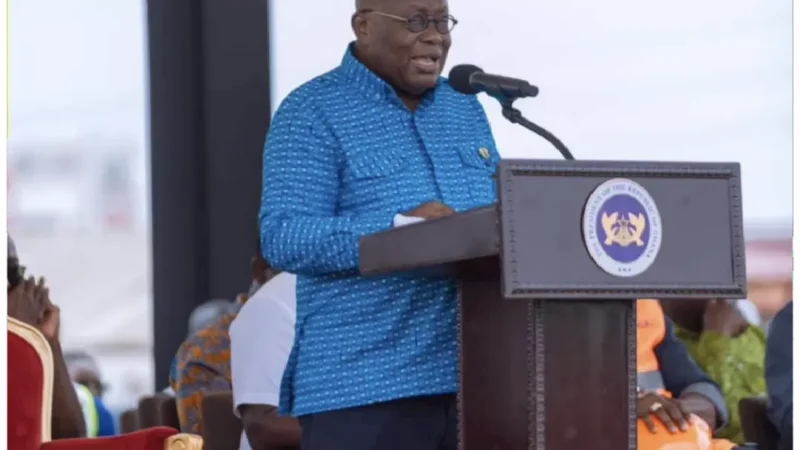 President Akufo-Addo Commissions Newly Constructed School Junction–Borteyman–Tema Motorway Road