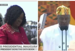 Picture of Swearing-in of President John Mahama and Prof. Jane Opoku-Agyemang