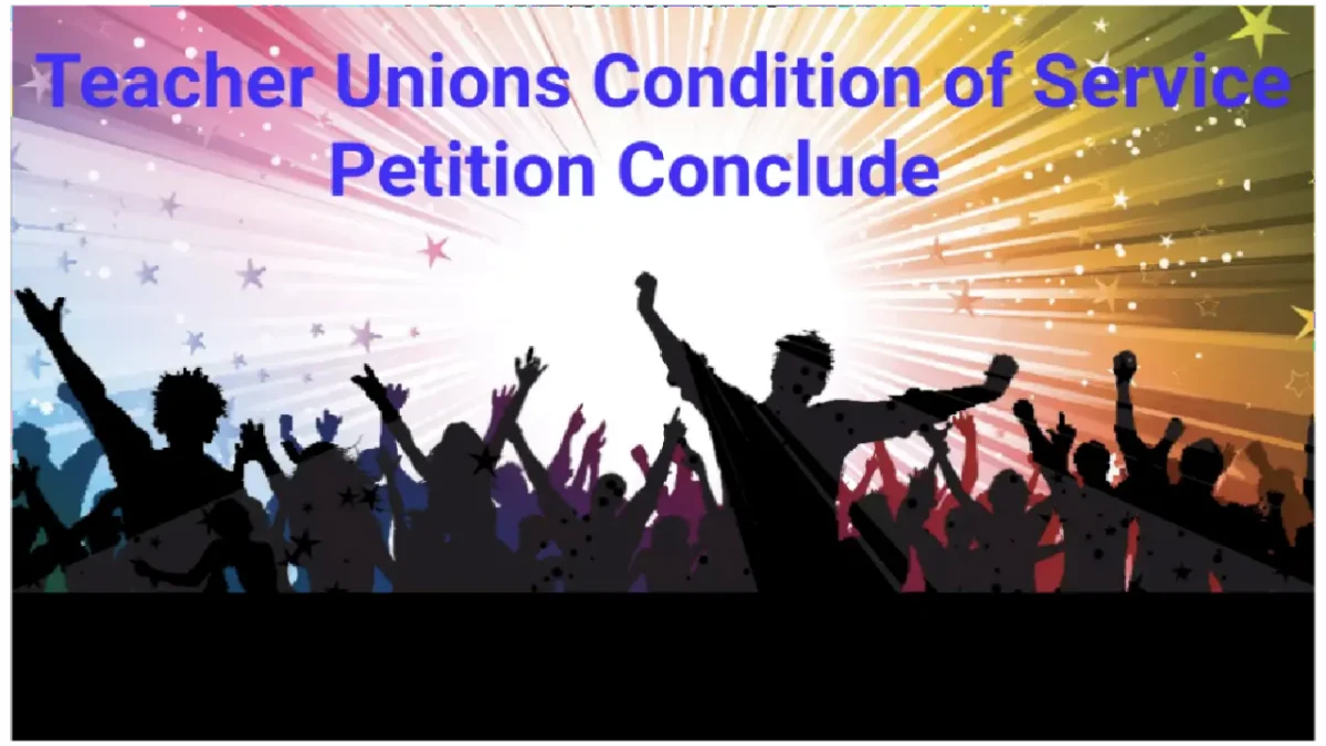 Picture on Teacher Unions Condition of Service petition in Ghana