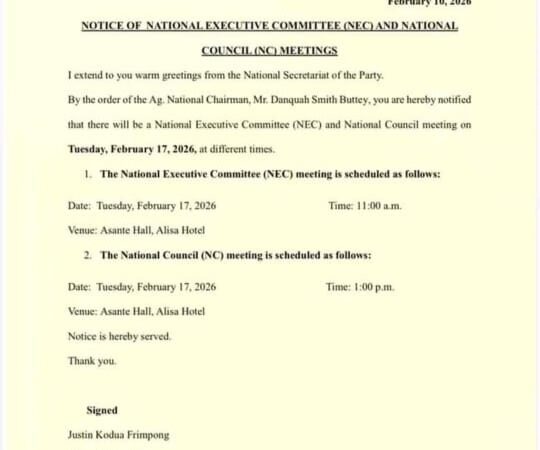 NPP Holds NEC and National Council Meetings