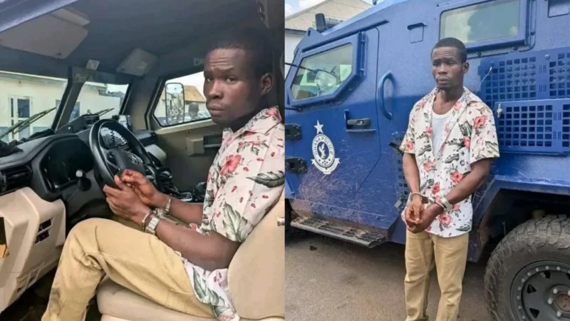 Man Arrested for Attempted Theft of Police Armoured Vehicle at Nkawie