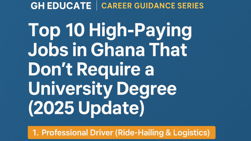 Top 10 High Paying Jobs in Ghana That Don’t Require a University Degree in 2025