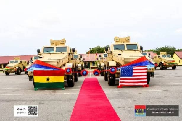 US Donates 14 Armoured Vehicles to Ghana to Strengthen Border Security