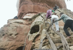 Wode Maya climbs world's most dangerous church