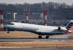 A twin-engine Bombardier CRJ700 plane was involved