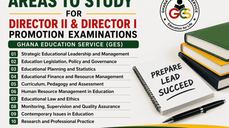 GES Promotion Examination: Framework, Format and 10 Key Content Areas for Director II and Director I