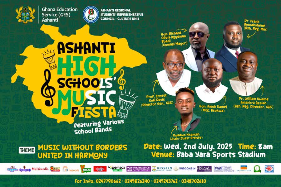 Invited Guests include Dr. Frank Amoakohene, the Ashanti regional minister, Professor Ernest Kofi Davis, Director-General of the GES, Dr. William Kwame Amankra Appiah, Regional Education Director (host),