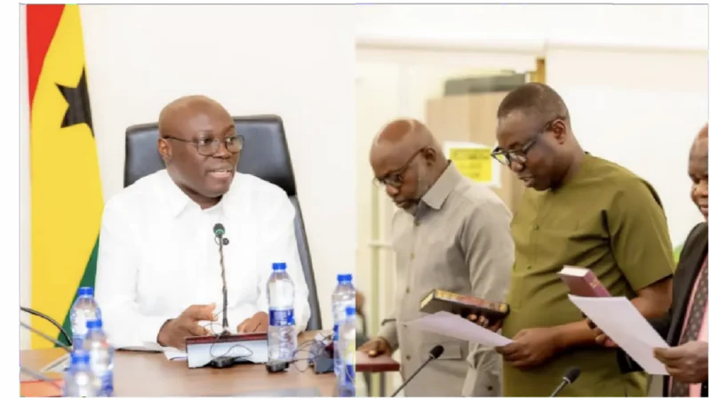 Dr. Cassiel Ato Forson Inaugurates 9-Member Board of Directors for NIB