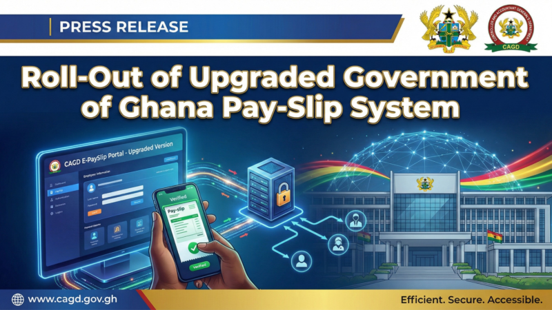 Ghana Government Rolls Out Upgraded GoG Pay-Slip System for Public Sector Workers