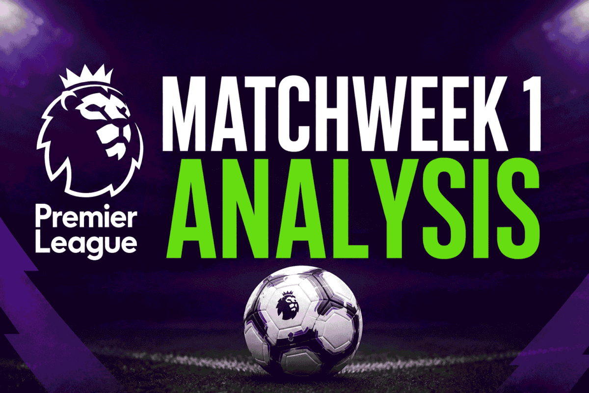 Premier League 2026/27 Matchweek 1 analysis showing Brighton top of the early table and Manchester United, Tottenham and Aston Villa among the opening-weekend losers.