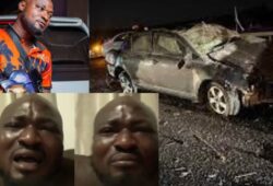funny face involved in an accident at kasoa image