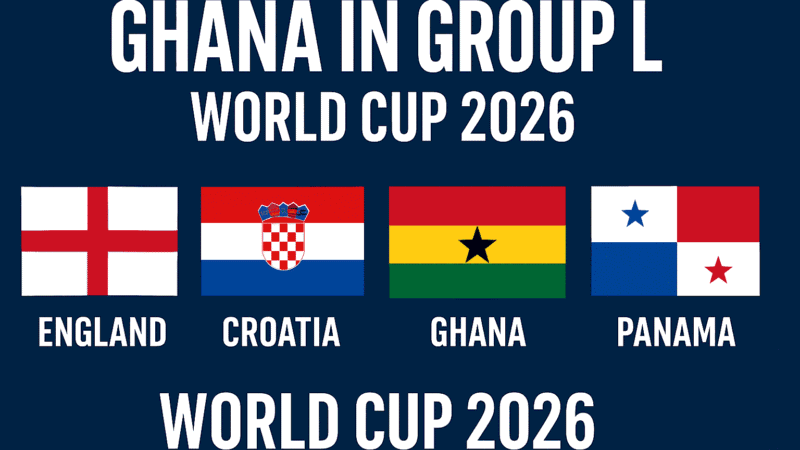 Ghana drawn against England and Croatia in 2026 World Cup draw