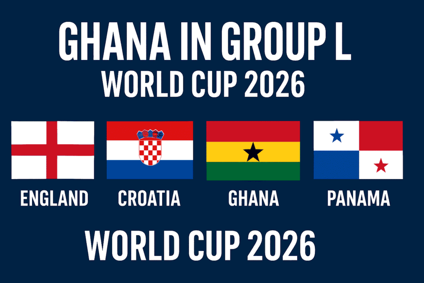 Ghana drawn against England and Croatia in 2026 World Cup draw