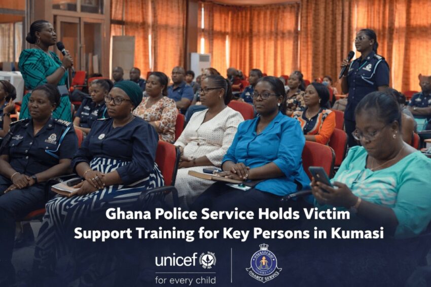Ghana Police Service officers and UNICEF partners during a victim support training programme in Kumasi