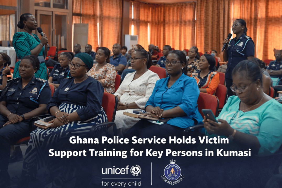Ghana Police Service officers and UNICEF partners during a victim support training programme in Kumasi