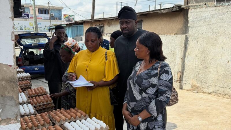 John Dumelo Donates Food Items to Ayawaso School Feeding Caterers