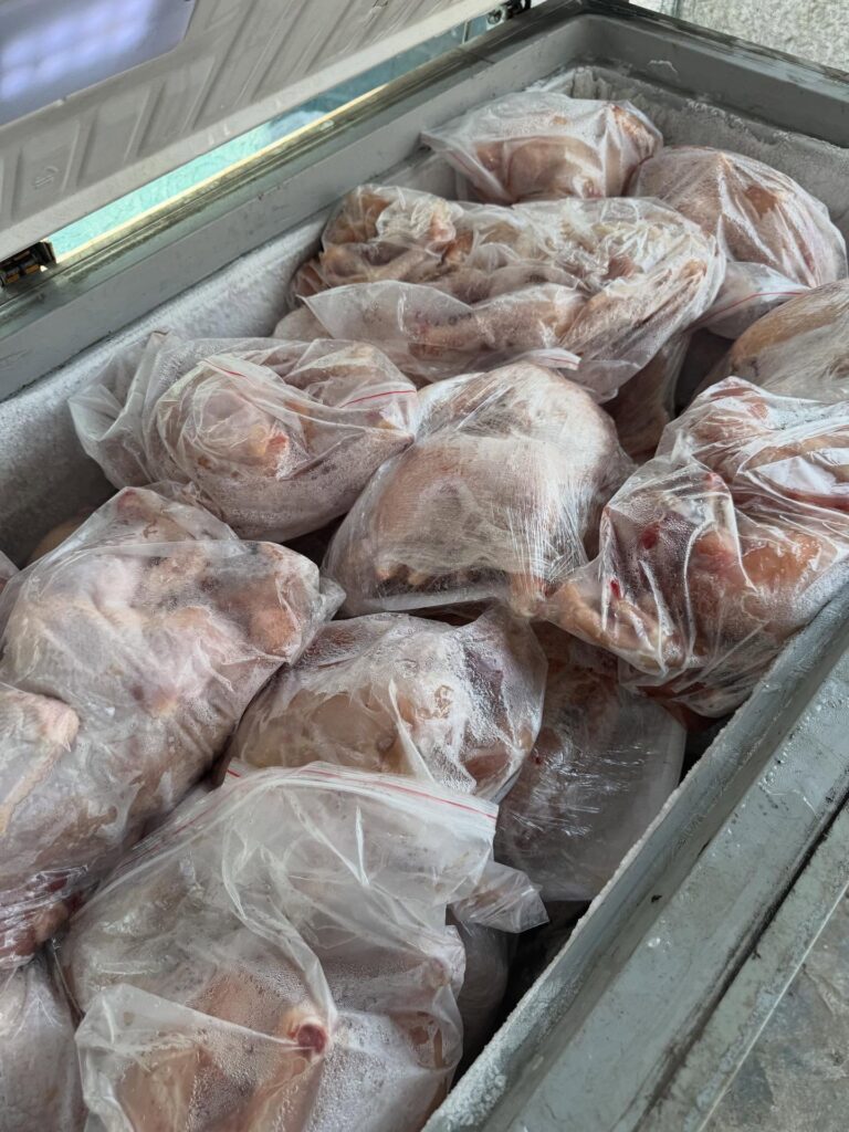 John Dumelo donating food items to Ayawaso West school feeding caterers