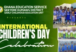 image of Kumawu District Education Directorate celebrating International Children's Day with KG Learners