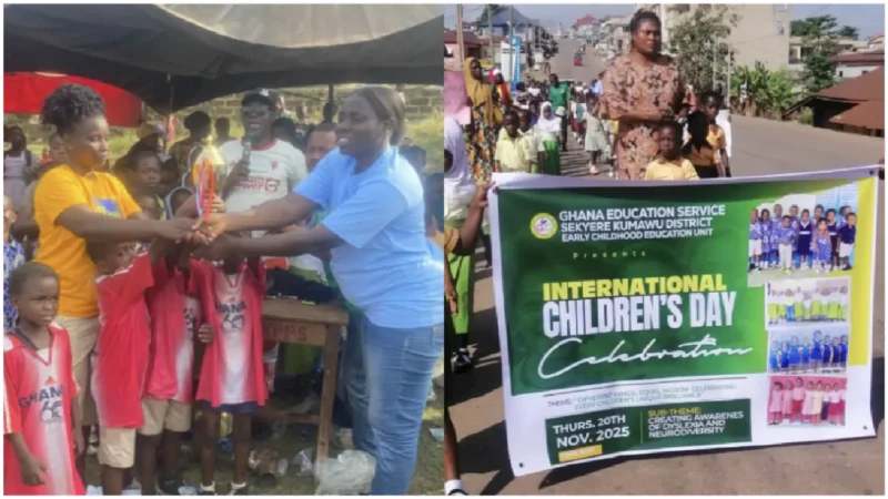 Kumawu Education Directorate Celebrates International Children’s Day with KG Learners