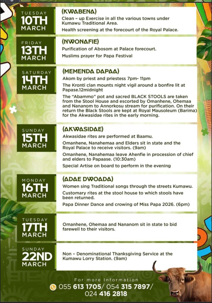 Kumawu Papa Festival Programme