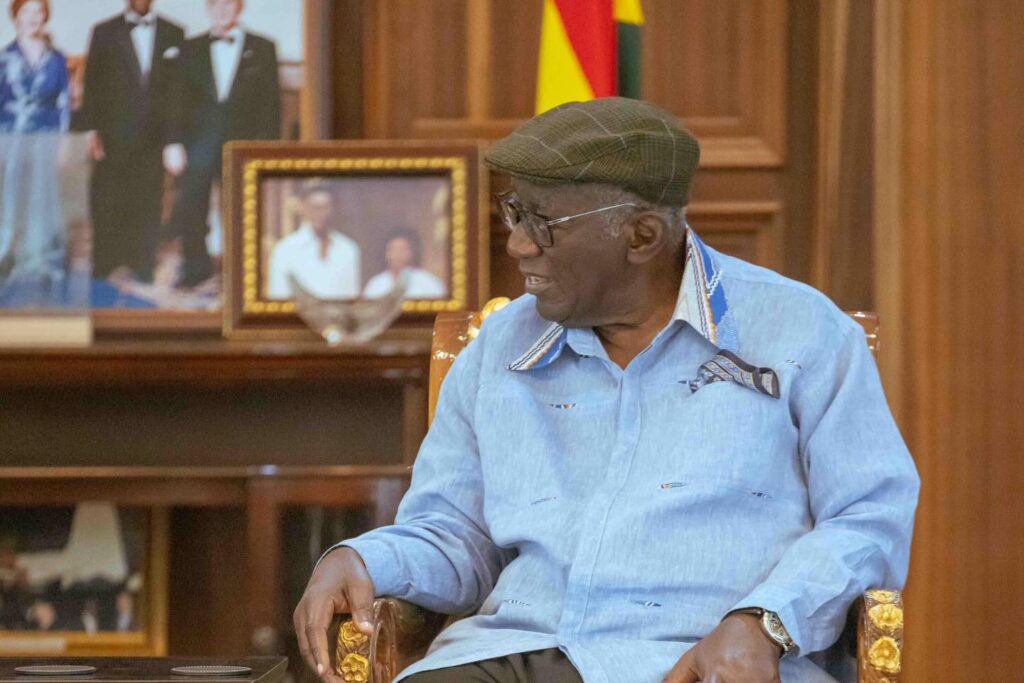 President John Dramani Mahama paid a courtesy visit to former President John Agyekum Kufuor to extend best wishes of the season.